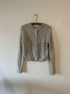READ Almina Concept Mohair Cardigan Sweater Heather Cream Gray S • $59