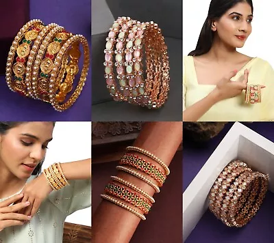 Indian Bollywood Traditional Style Bridal Bangles Jewellery Set • $24