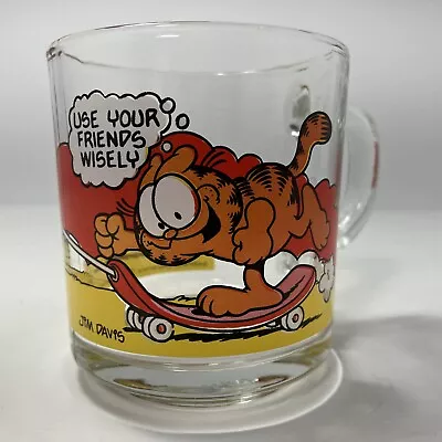 Garfield McDonalds Anchor Hocking Coffee Mug Skateboard VTG USA Made • $8.99