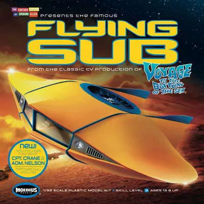FLYING SUB 1:32 Scale Voyage To The Bottom Of The Sea Moebius Model Kit 817 • $99.95