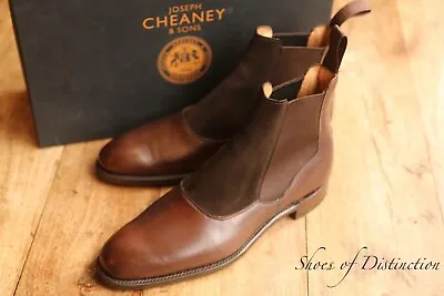 Joseph Cheaney Brown Leather Suede Chelsea Boots Shoes Men's UK 7 US 8 EU 41 • £85