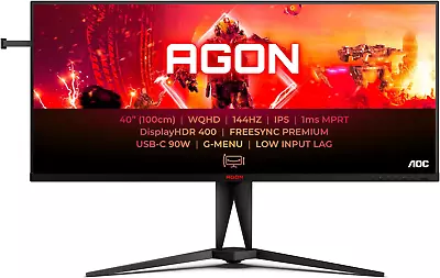 AGON AG405UXC - 40 Inch QHD Gaming Monitor 144Hz 1Ms 21:9 HDR400 Height Adj • £568.35