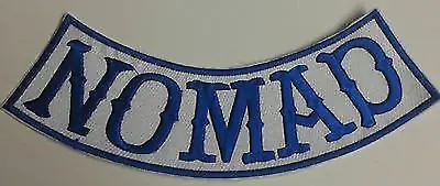 Blue Nomad Patch Outlaw Biker Club Group MC Back Patches Bottom Rocker New 9  • $11.45