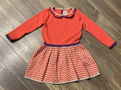 Mini Boden Chevron Stripe Sweater DRESS Toddler Girls 1 & 1/2 -2 Y 2T  • $13