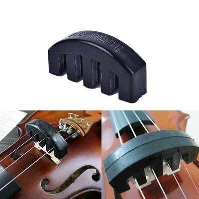 1Pc Violin Practice Mute Heavy Black Rubber Violin Silencer Acoustic Elect3Chf • $1.34