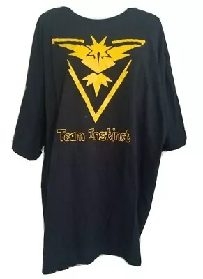 Pokémon GO Team Instinct Men's T Shirt Men's Size 5XL Black Yellow Gildan  • $10.33