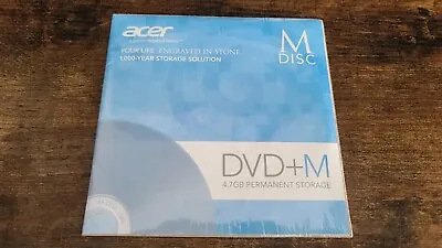 Acer M Disc Archival Storage DVD+M 4.7GB Permanent Storage SEALED NEW • $28.96