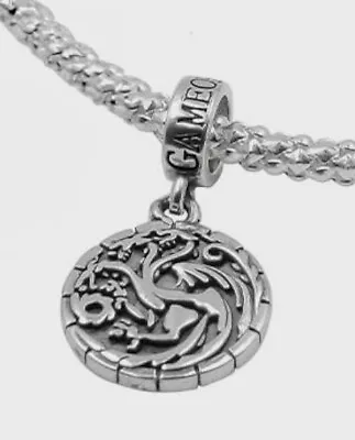 Game Of Thrones Targaryen Stark Dire Wolf Pendant Charm Silver 925 B98 • $22.99