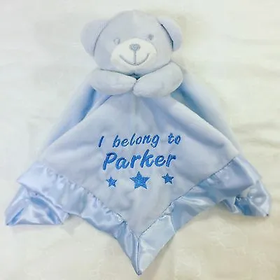 £10.99 • Buy Personalised Embroidered Teddy Bear Baby Comforter Snuggle Blanket Gift Newborn