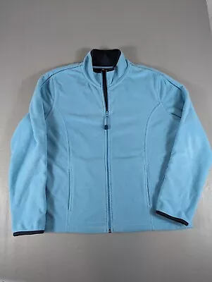 SJB Active Women's Fleece Jacket - Size Large - Light Blue Full Zip Pockets Coat • £12.36