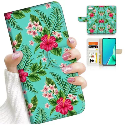 ( For Oppo AX7 ) Wallet Flip Case Cover AJ24540 Flower • $12.99