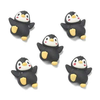 Penguin CABOCHONS Resin Cute Dancing Christmas Theme 19mm X 15mm 10pcs • £4.99