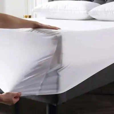 Non Noisy Waterproof Terry Mattress Protector Extra Deep Fitted Bed Sheet Cover • £7.50