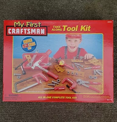 Vintage 2002 My First Craftsman Take Along Tool Kit 52 Pc KB Toy Exclusive New • $49.54