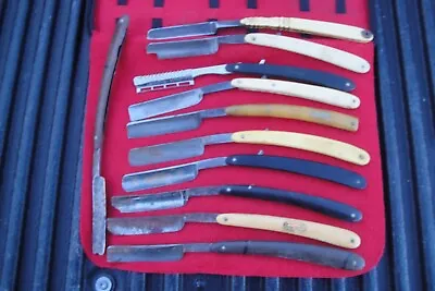 11 Lot  Vintage Straight Razor Simmons Hdw Bauer Shapleigh Bradrei Gold German • $85