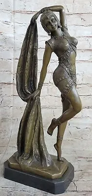 Vintage Large Art Deco Dancer Dimitri Chiparus Bronze Sculpture Signed Figure Nr • $199.50