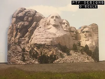 “Mt Rushmore” O Scale Scratch Built Mountain Flat-Front Presidential Background • $28.99