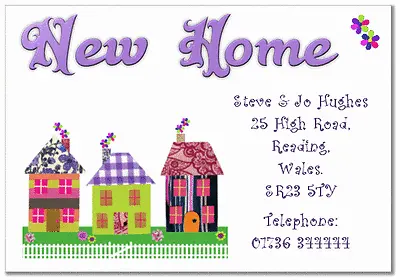 CHANGE OF ADDRESS PERSONALISED CARDS Moving Pk 10 & Envelopes LILAC HOME A003 • £3.95