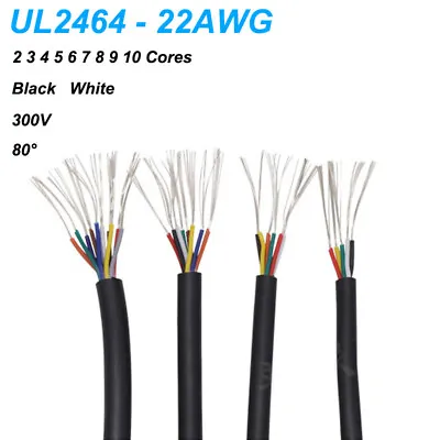 22AWG Stranded Cable Wire UL2464 PVC Flexible Multi Cores Conductors Wires 300V • $4.69