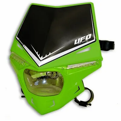 UFO Headlight MX Supermoto Enduro Off Road LED Stealth 12V 35W Green • $99.55