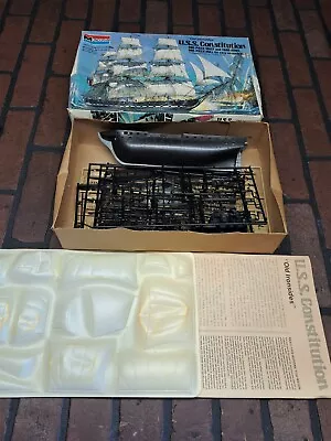 1977 Vintage Monogram Ship Model U.S.S. Constitution Old Ironsides #3501   • $49.99