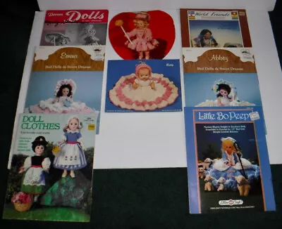 Lot Of 8 Doll Crochet  Pattern Books Dumplin Designs Doreen Sweetheart Mary Lou • $18.99