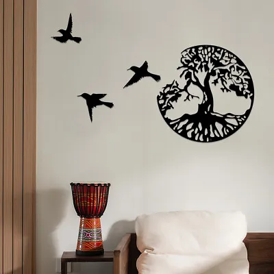 £13.59 • Buy Tree Of Life Metal Wall Art Hanging Home Living Room Decor Garden Sculpture FE