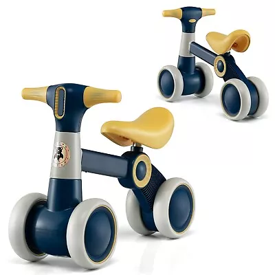 Cute Baby Balance Bike 4 Wheels Children’s Bicycle Toddlers Riding Toy W/No Peda • £31.95