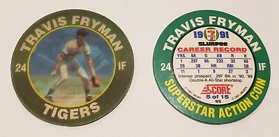 1991 7-11 Slurpee Mideast Coin #5 Travis Fryman - Tigers • $2.49