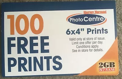 6x Harvey Norman Photocentre 6x4 100 Prints  • $50