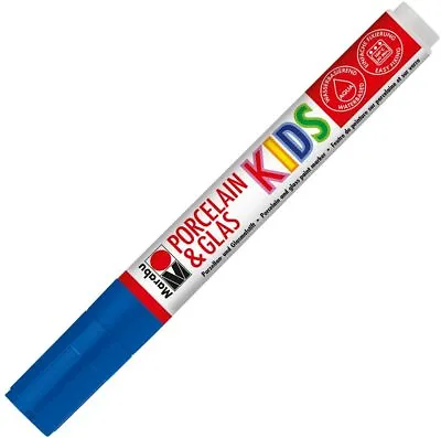 Marabu Porcelain & Glass Painter Kids Marker Pen Dark Blue • £4.26