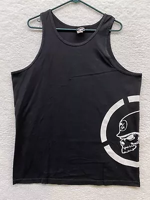 Metal Mulisha Tank Top Mens Extra Large Black Helmet Logo Double Side • $18.99