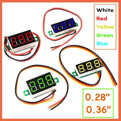 Mini Voltmeter Tester LED Digital Display Voltage Meter Car 0.28 0.36  DC 0-100V • $2.75