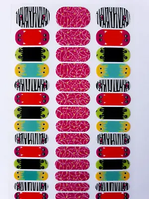 $7 • Buy Jamberry Full Sheet Webs And Monsters Juior Nail Wraps Retired February 2014