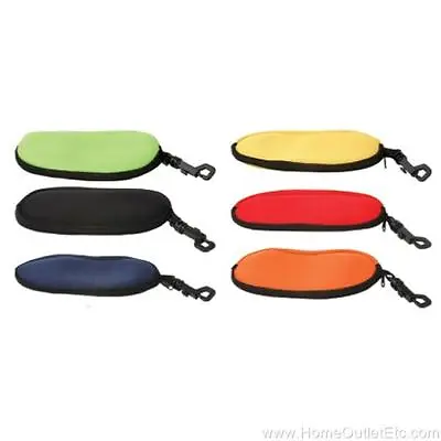 Floating Zipper Neoprene Pouch W/Clip Hook Sunglass/Eyeglass Soft Case Sunnies • $7.95