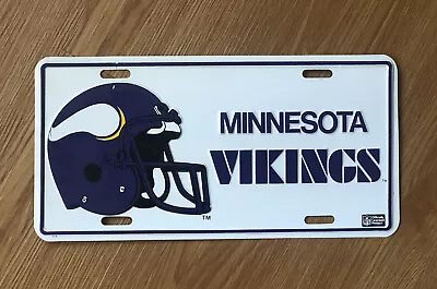 Vintage 1993 Minnesota Vikings Metal License Plate NFL Team Logo Vanity Plate • $14.99