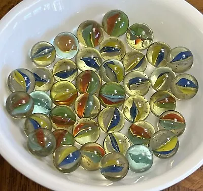 Vintage Cat's Eyes Marble Lot Of #39 Multiple Colors • $9.49