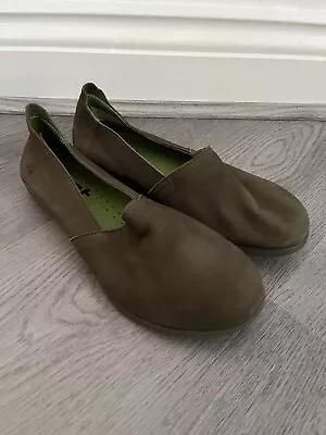 £29.99 • Buy The Art Company Larissa Womens Khaki Slip On Leather Shoes Size UK 4 NEW NO BOX