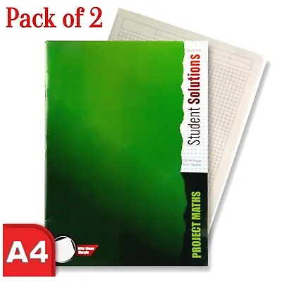 Pack Of 2 Maths Book A4 Home Work Exercise School Copy Math's Project Book UK • £4.94