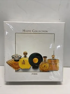 Haute Collection Miniature Perfume Set Safari Arpege Tresor Gio Picasso Vtg 1993 • $59