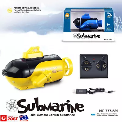 New Electric Toy Submarine Mini Remote Control RC Submarine Radio Boat Gift AU • $42.05