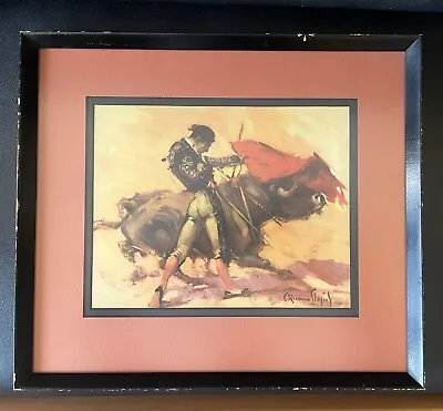 Vintage Spanish Bull Fight Matador Art Print Signed • $69.95