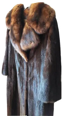Vintage Saks-Jandel Mink With Sable Fur Collar Full Length Coat • $999