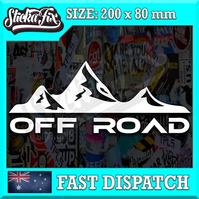 Off Road Mountains 200mm 4X4 Car Vinyl STICKER Funny DECAL 4WD Ute • $6.90
