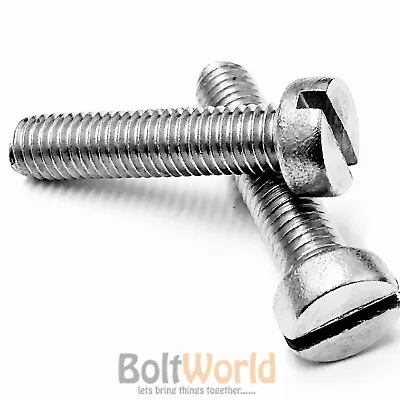 M4 / 4mm A2 STAINLESS SLOTTED CHEESE HEAD MACHINE SCREWS METRIC SLOT SCREW • £5.78