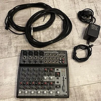 £100 • Buy Behringer XENYX 1202FX Audio Mixing Desk With Power Adapter & XLR Output Cables