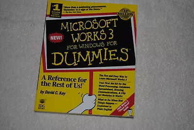 Microsoft Works 3 For Windows For Dummies - Paperback David C Kay • $7.95