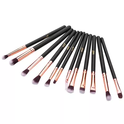  12Pcs Soft Synthetic Hair Eyeshadow Makeup Brushes Set Pro Rose Gold7479 • $15.99