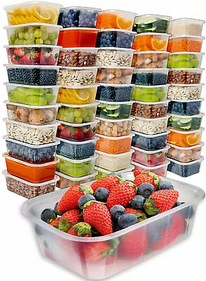 $28.99 • Buy Food Storage Container Set W/Lid 25 Oz 50 Pack Meal Prep BPA Free Microwave Safe