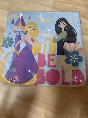 Disney Princess 16 Ct Luncheon Napkins Be Bold Blue • $6.99